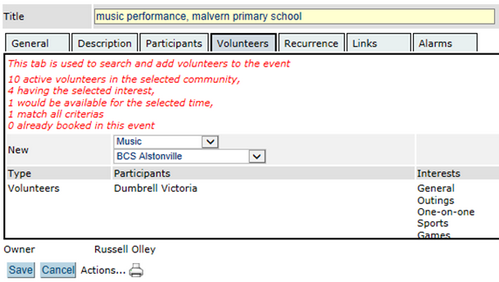 Activity booking step 3